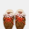 Aziel Mule Faux Fur Chestnut Suede