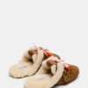 Aziel Mule Faux Fur Chestnut Suede
