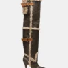 Baddie Faux Fur Brown Distressed Baddie Faux Fur Brown Distressed