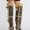 Baddie Faux Fur Brown Distressed Baddie Faux Fur Brown Distressed