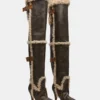 Baddie Faux Fur Brown Distressed Baddie Faux Fur Brown Distressed