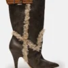 Baddie Faux Fur Brown Distressed Baddie Faux Fur Brown Distressed