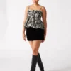 Cindi Velvet Skort Μαύρο