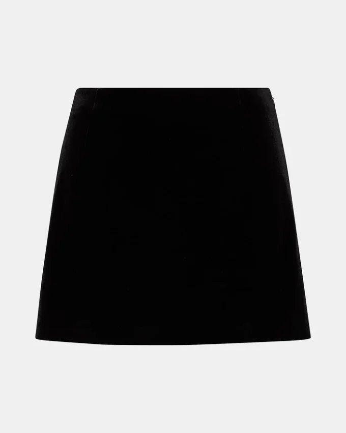 Cindi Velvet Skort Μαύρο