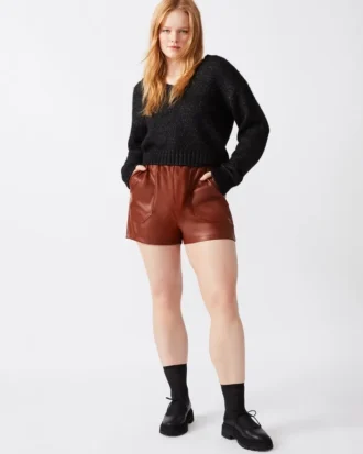 Faux the Record Short Cognac Faux the Record Short Cognac