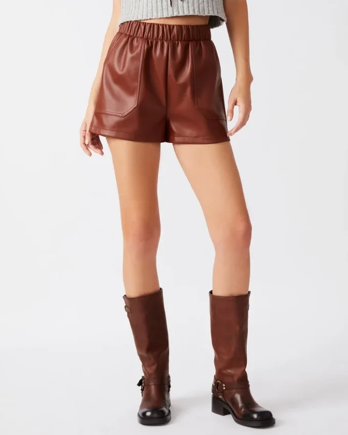 Faux the Record Short Cognac