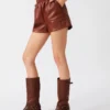 Faux the Record Short Cognac
