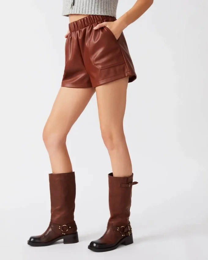 Faux the Record Short Cognac