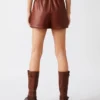 Faux the Record Short Cognac