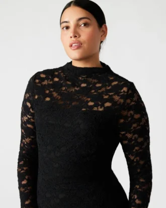 Μαύρο δαντελένιο φόρεμα Vivienne