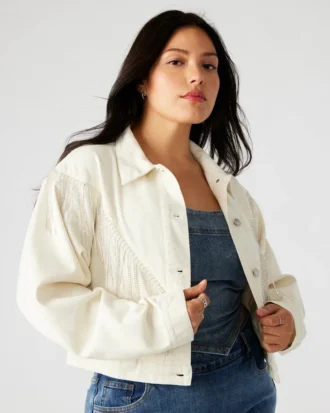 Μπουφάν Canyon Denim Κρεμ