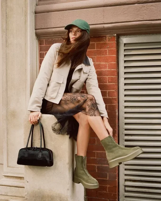 Jones Olive Suede