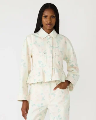 Μπουφάν Sloan Floral Peach Beige