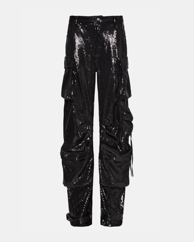 Παντελόνι Duo Sequin Μαύρο