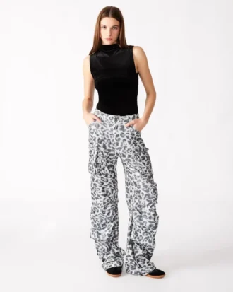 Παντελόνι Duo Sequin με λεοπάρ μοτίβο Παντελόνι Duo Sequin με λεοπάρ μοτίβο