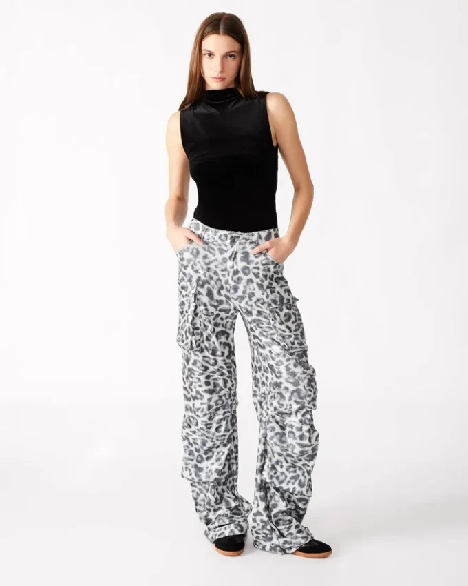 Παντελόνι Duo Sequin με λεοπάρ μοτίβο Παντελόνι Duo Sequin με λεοπάρ μοτίβο