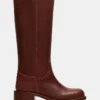 Riggs Rust Δερμάτινη μπότα με φαρδύ γάμπα Riggs Rust Δερμάτινη μπότα με φαρδύ γάμπα
