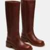 Riggs Rust Δερμάτινη μπότα με φαρδύ γάμπα Riggs Rust Δερμάτινη μπότα με φαρδύ γάμπα