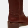 Riggs Rust Δερμάτινη μπότα με φαρδύ γάμπα Riggs Rust Δερμάτινη μπότα με φαρδύ γάμπα