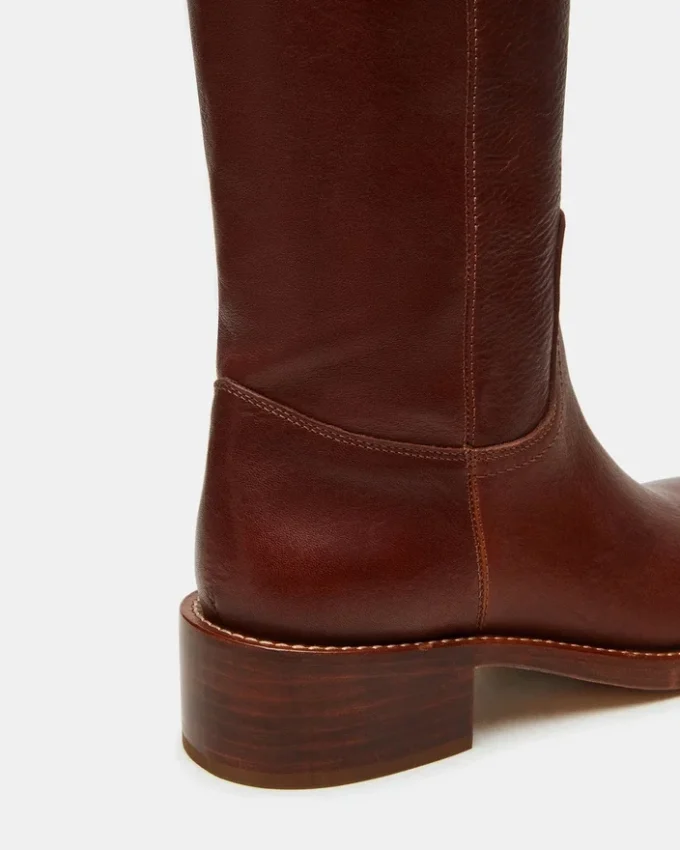 Riggs Rust Δερμάτινη μπότα με φαρδύ γάμπα Riggs Rust Δερμάτινη μπότα με φαρδύ γάμπα