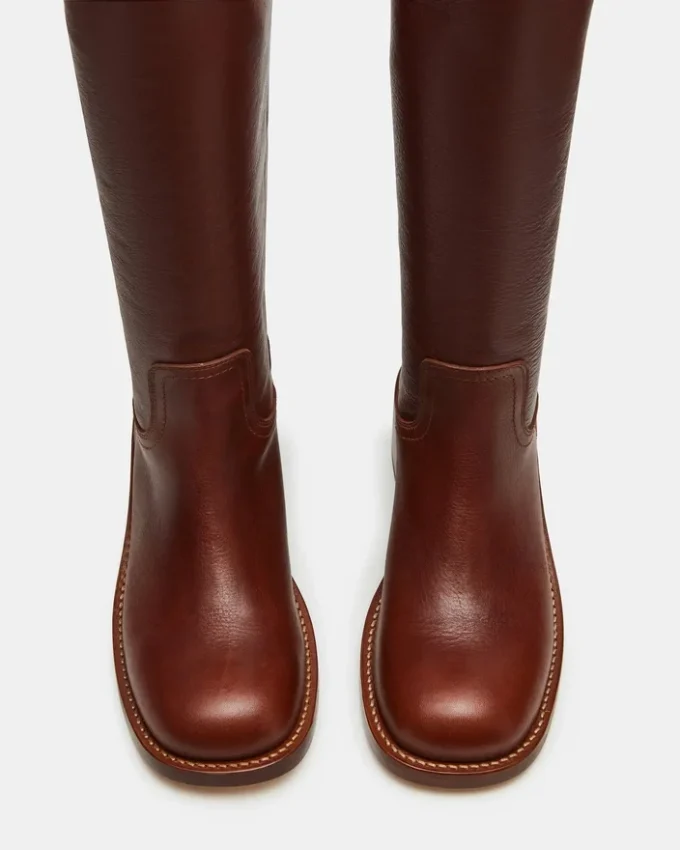 Riggs Rust Δερμάτινη μπότα με φαρδύ γάμπα Riggs Rust Δερμάτινη μπότα με φαρδύ γάμπα