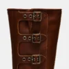 Rocky Cognac Distressed Wide Calf