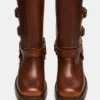 Rocky Cognac Distressed Wide Calf