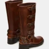 Rocky Cognac Distressed Wide Calf