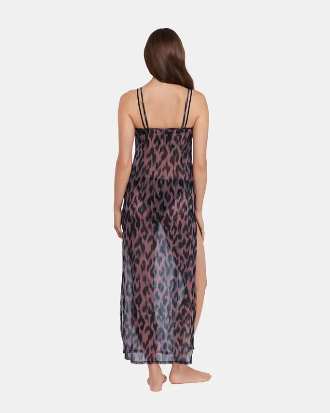Static Leopard Bikini Cover-Up Natural Static Leopard Bikini Cover-Up Natural