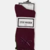 Συσκευασία 3 ζευγών κάλτσες Folly Velvet Bow Rib Crew σε χρώμα κεράσι Συσκευασία 3 ζευγών κάλτσες Folly Velvet Bow Rib Crew σε χρώμα κεράσι